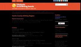
							         Harris County Writing Region - Affiliate – Scholastic Art & Writing Awards								  
							    