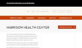 
							         Harrison Health Center, Annapolis Campus | St. John's College								  
							    