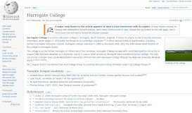 
							         Harrogate College - Wikipedia								  
							    