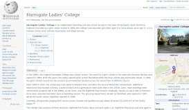 
							         Harrogate Ladies' College - Wikipedia								  
							    