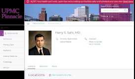 
							         Harry S. Sahi | Find a Doctor | UPMC Pinnacle								  
							    