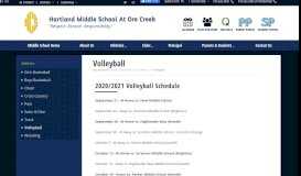 
							         Hartland Middle School at Ore Creek - Volleyball								  
							    