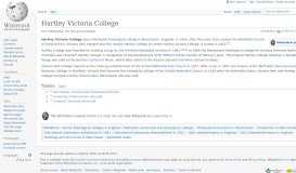 
							         Hartley Victoria College - Wikipedia								  
							    