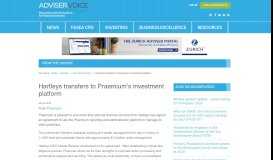 
							         Hartleys transfers to Praemium's investment platform - AdviserVoice ...								  
							    