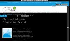 
							         Harvard Allston Education Portal | ArtsBoston Calendar								  
							    