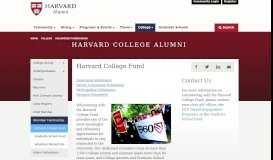 
							         Harvard College Fund | Harvard Alumni								  
							    