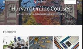 
							         Harvard Online Learning - Harvard University								  
							    