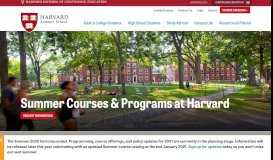 
							         Harvard Summer School: Home								  
							    