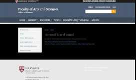 
							         Harvard Travel Portal | Faculty of Arts and Sciences - FAS Finance								  
							    