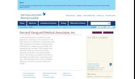 
							         Harvard Vanguard Medical Associates, Inc. - Beverly Hospital								  
							    