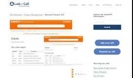 
							         Harvest Clients API (Overview, Documentation & Alternatives ...								  
							    