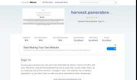 
							         Harvest.panerabread.com website. Sign In.								  
							    