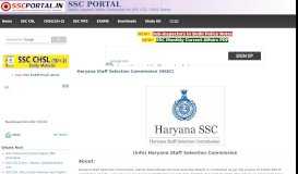 
							         Haryana Staff Selection Commission (HSSC) | SSC PORTAL : SSC ...								  
							    