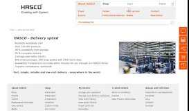
							         HASCO Delivery speed | HASCO Portal								  
							    