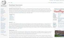 
							         Hastings Insurance - Wikipedia								  
							    
