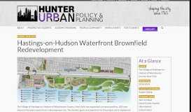 
							         Hastings-on-Hudson Waterfront Brownfield Redevelopment – Hunter ...								  
							    