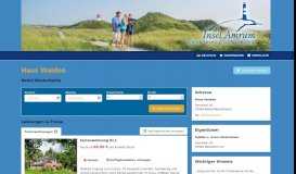 
							         Haus Walden Nebel-Westerheide | Amrum Touristik Portal Unterkünfte								  
							    