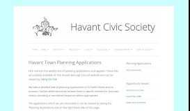 
							         Havant Town Planning Applications – Havant Civic Society								  
							    