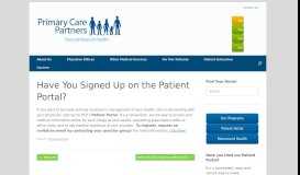 
							         Have You Signed Up on the Patient Portal? - Primary Care Partners								  
							    