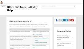 
							         Having trouble logging in? | Office 365 from GoDaddy - GoDaddy Help ...								  
							    