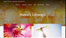 
							         Hawai'i Lifeways Archives | Amy Elizabeth Gordon								  
							    