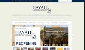 
							         Hayah International Academy | Seeking the Best of Two Worlds								  
							    