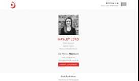 
							         Hayley Lord | Six Physio								  
							    