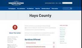 
							         Hays County - Workforce Solutions Rural Capital Area								  
							    