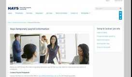 
							         Hays payroll information | Hays								  
							    