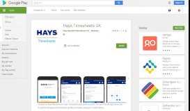 
							         Hays Timesheets – Apps on Google Play								  
							    