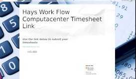 
							         Hays Work Flow Computacenter Timesheet Link								  
							    