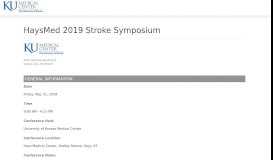 
							         HaysMed 2019 Stroke Symposium - Portal - Live Events								  
							    