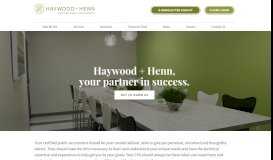 
							         Haywood + Henn Certified Public Accountants								  
							    