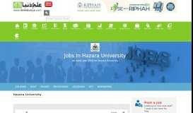 
							         Hazara University Jobs - Ilmkidunya								  
							    