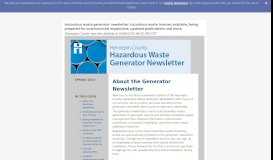 
							         Hazardous waste generator newsletter: hazardous waste licenses ...								  
							    