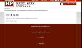 
							         Hazel Park Schools / Homepage								  
							    
