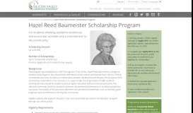 
							         Hazel Reed Baumeister Scholarship Program | Silicon Valley ...								  
							    