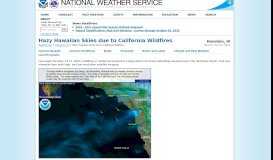 
							         Hazy Hawaiian Skies due to California Wildfires								  
							    