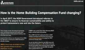 
							         HBCF reforms | Home Building Compensation Fund (HBCF) | MBA ...								  
							    