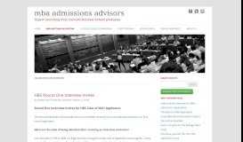 
							         HBS Interview | MBA Admissions Advisors								  
							    
