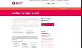 
							         HCF Ancillary provider portal | Information for providers of ancillary ...								  
							    