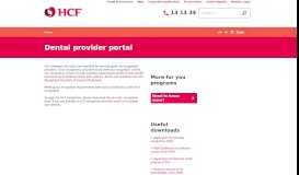 
							         HCF Dental provider portal | Information for providers of Dental ...								  
							    