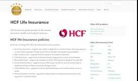 
							         HCF Life Insurance: Provider Overview | Canstar								  
							    