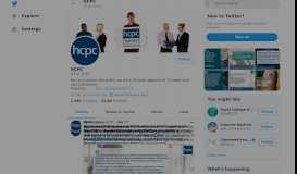 
							         HCPC (@The_HCPC) | Twitter								  
							    