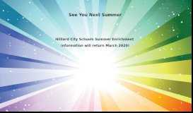 
							         HCSD Summer Enrichment Program – Courses - Hilliard City Schools								  
							    
