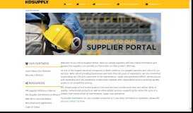 
							         HD Supply Supplier Portal Home Page								  
							    