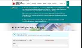 
							         HDB Loan Eligibility (HLE) Enquiry - HDB								  
							    