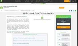 
							         HDFC Bank Credit Card Customer Care Number: 24x7 - CreditMantri								  
							    