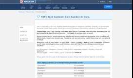 
							         HDFC Bank Customer Care Centre - Phone Number | Address | Email ...								  
							    