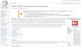 
							         HDFC ERGO General Insurance Company - Wikipedia								  
							    